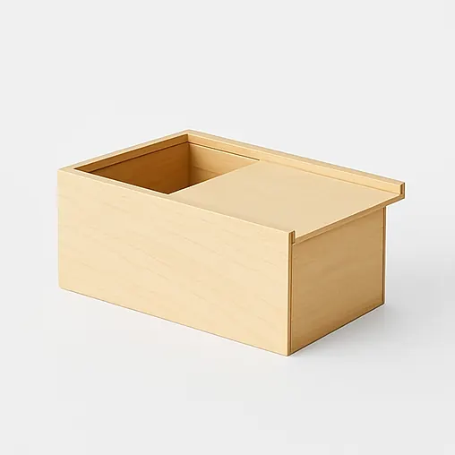 Ordnungsbox Birke mit Schiebedeckel